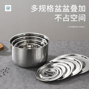 304不锈钢盆缸食品级房油盆带盖特油家用厚猪油盆商用QUF厨用和面