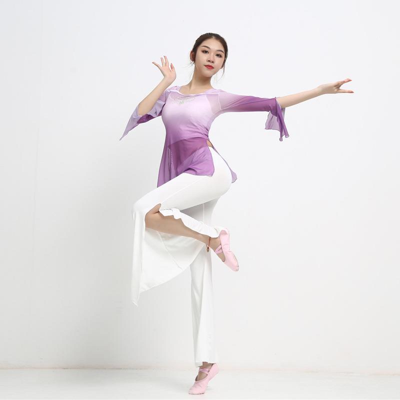 古典舞练功韵服女上衣艺考民族舞蹈服装现舞服身纱衣蹈演332出代