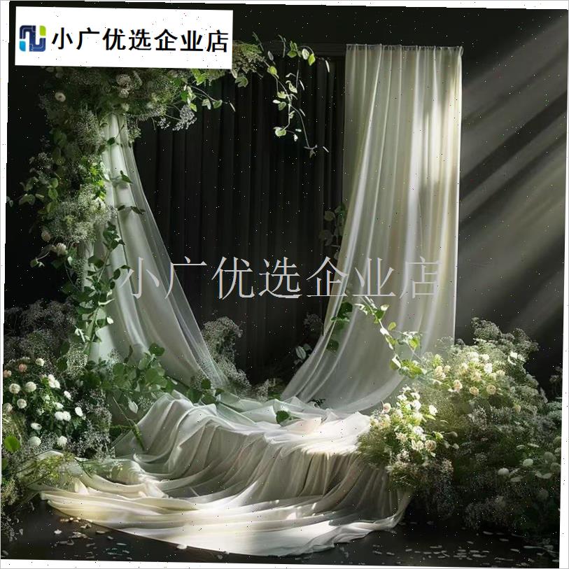 婚庆挂纱幔T型铁艺架子道具x户外婚礼布幔kt板支架可伸缩广告展/