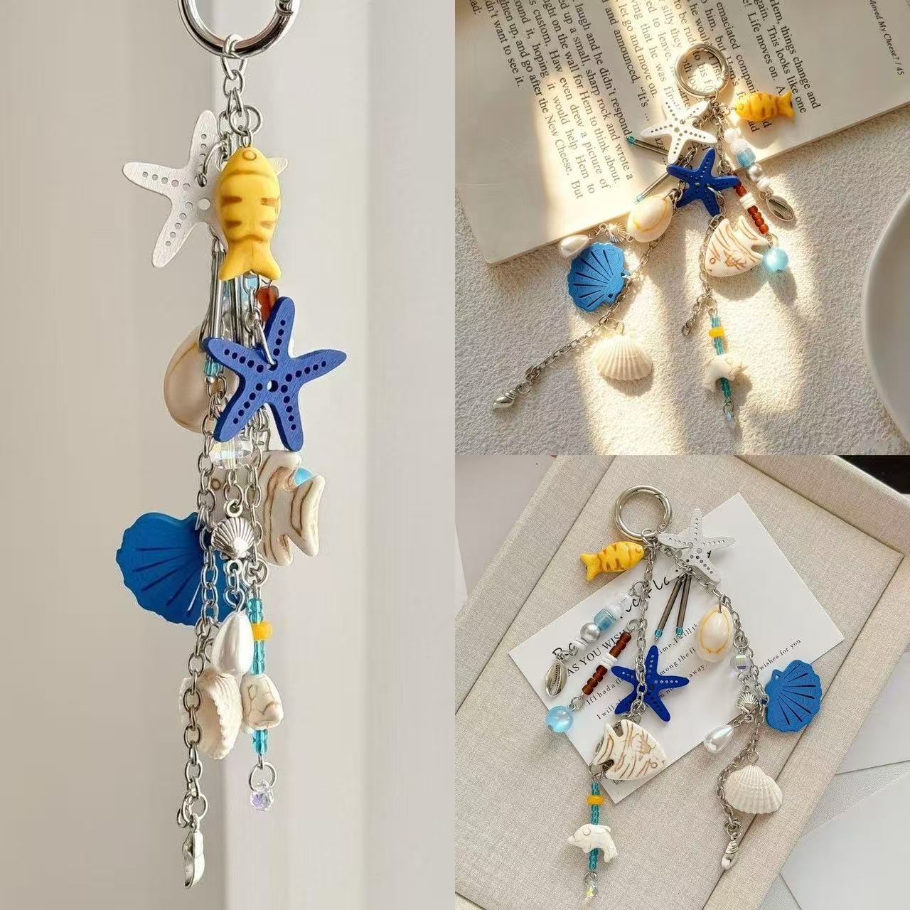金洋壳蓝色海星贝壳新品促销