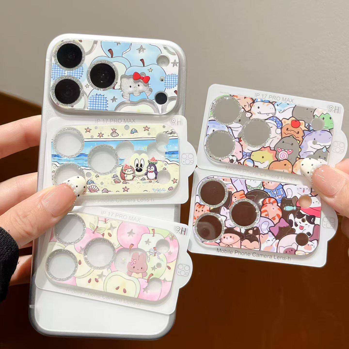 小怪兽适用苹果18promax镜头膜18pro镜头贴iphone17pro保护膜17promax底座贴膜高级感卡通新款个性创意女款