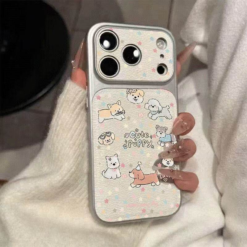 小狗总动员适用苹果17手机壳新款iPhone16promax保护套创意小羊皮外壳ip15pro防摔壳镜头全包14/13个性高级感