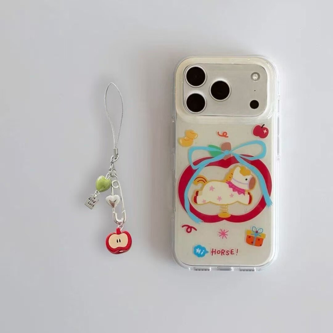 苹果小马适用vivox200手机壳新款小米17promax保护套女款苹果17防摔壳高级感华为pura80pro外壳iPhone16/15