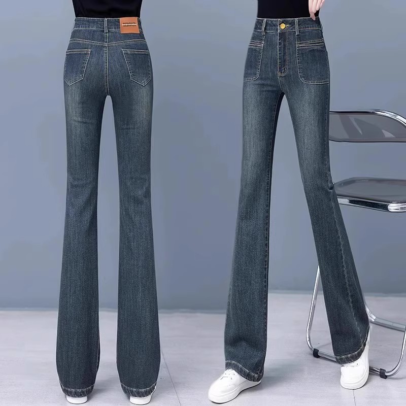 新塘微喇牛仔裤女2025年新款春秋高腰显瘦加长喇叭裤休闲爆款裤子