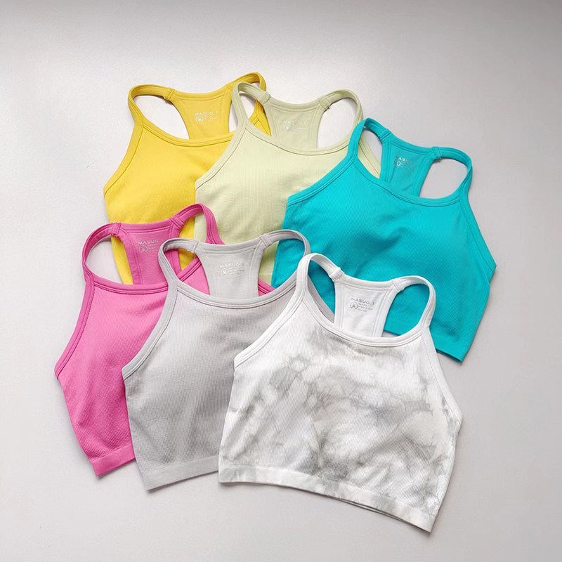 细肩带扎染运动背心式带胸垫聚拢透气瑜伽内衣跑步训练健身文胸,运动服/休闲服装,运动文胸,淘宝优惠券,粉丝福利购,淘宝优惠卷