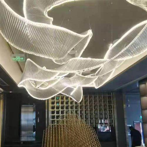 艺术飘带吊灯非标制作酒店大堂宴会厅售楼部沙盘异形装饰造型灯具,家装灯饰光源,酒店/宴会厅/餐饮吊灯,淘宝优惠券,粉丝福利购,淘宝优惠卷