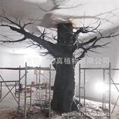 设计安装 仿真包柱枫树绿枫树餐厅包柱假树许愿树大型仿真植物厂家
