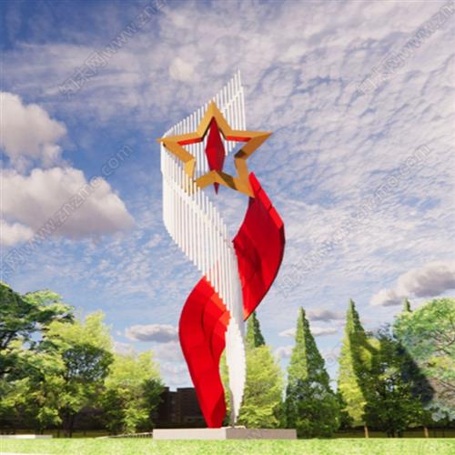 大型不锈钢镜面飘带圆环雕塑定制螺旋莫比乌斯带艺术水景户外摆件