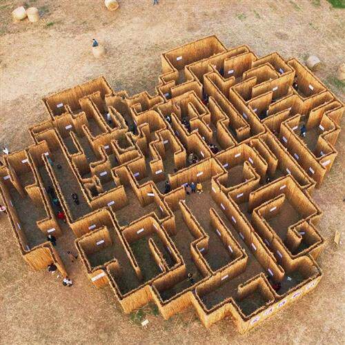 大型稻草人工艺品稻草雕塑摆件广场公园卡通造型仿真动物景观雕塑