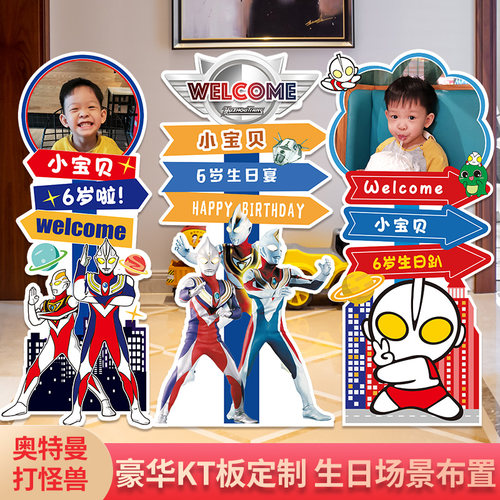 亲熙生日派对场景布置装饰KT板