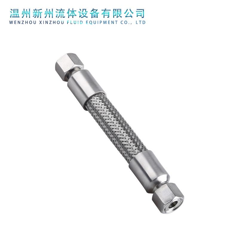 新州304/316不锈钢软管丝口波纹管金属工业蒸R汽编织网软管高压管