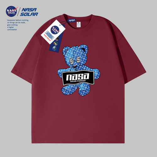 NASA简约短袖男女基础款圆领半袖弹力舒适耐穿学生党日常出门HB