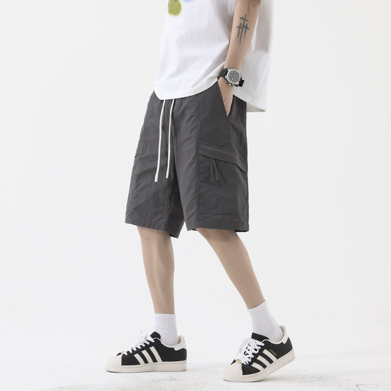 日系简约男士夏季短裤纯色宽松直筒五分裤基础百搭休闲款,男装,短裤,淘宝优惠券,粉丝福利购,淘宝优惠卷
