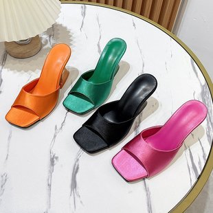 2021 shoes women sandals large stiletto rubber high heel