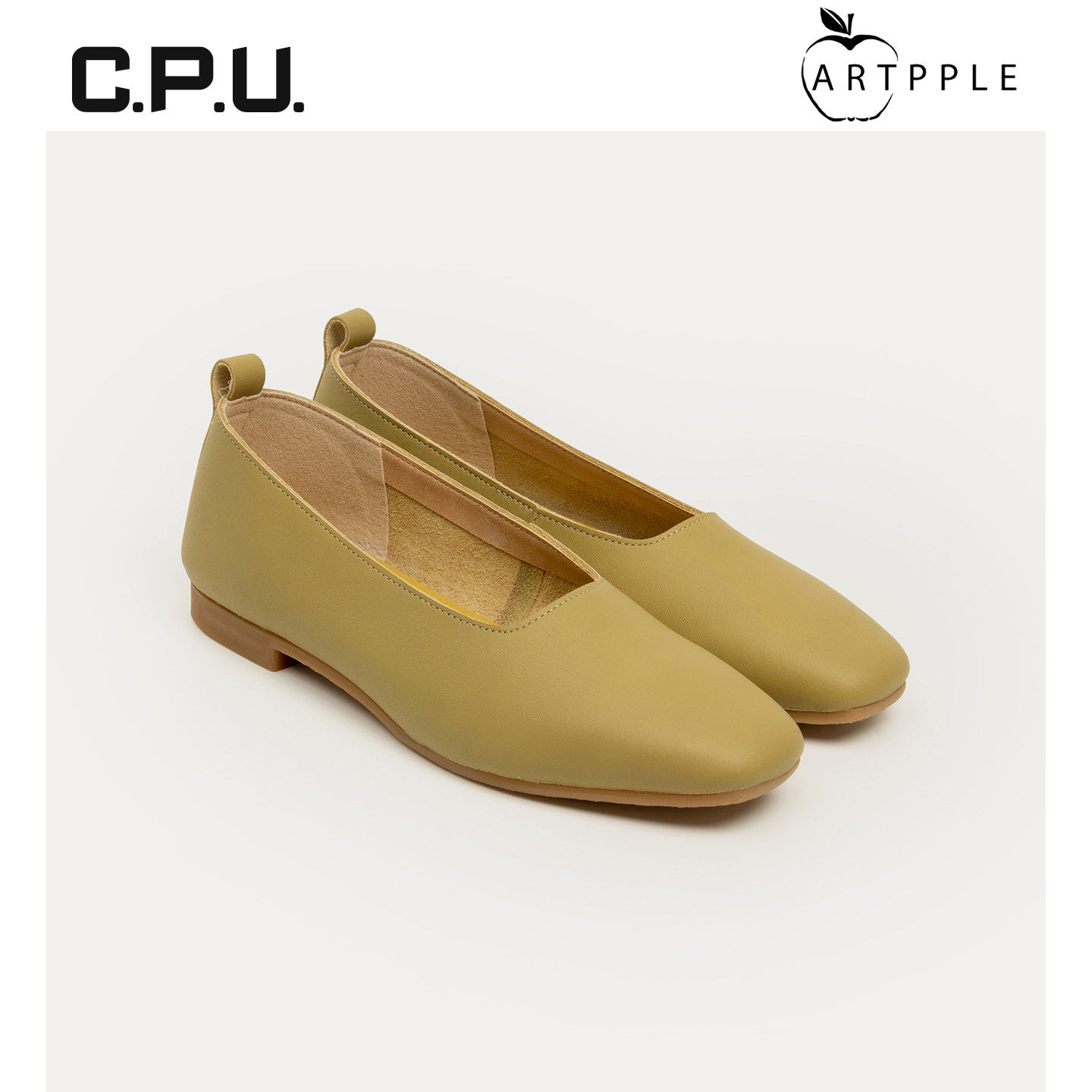 CPU夏季休闲日风简约方头通勤单鞋皮鞋牛皮柔软显瘦平底鞋女AL,女鞋,浅口单鞋,淘宝优惠券,粉丝福利购,淘宝优惠卷