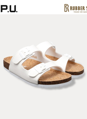 CPU女款双带勃肯拖鞋软木外穿夏款休闲百搭一脚蹬懒人沙滩单鞋RO