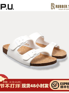 CPU女款双带勃肯拖鞋软木外穿夏款休闲百搭一脚蹬懒人沙滩单鞋RO