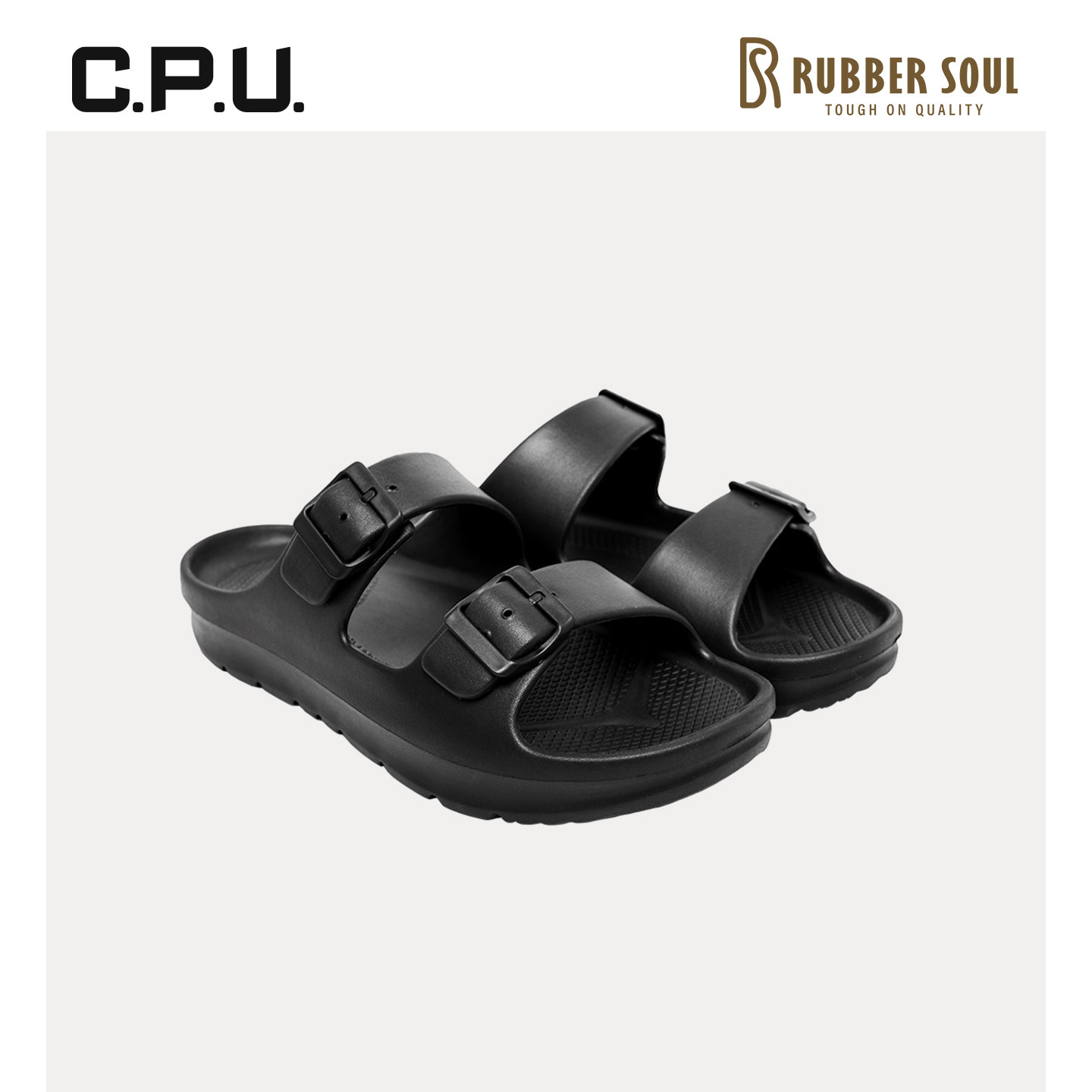 RubberSoul厚底EVA双带沙滩拖鞋