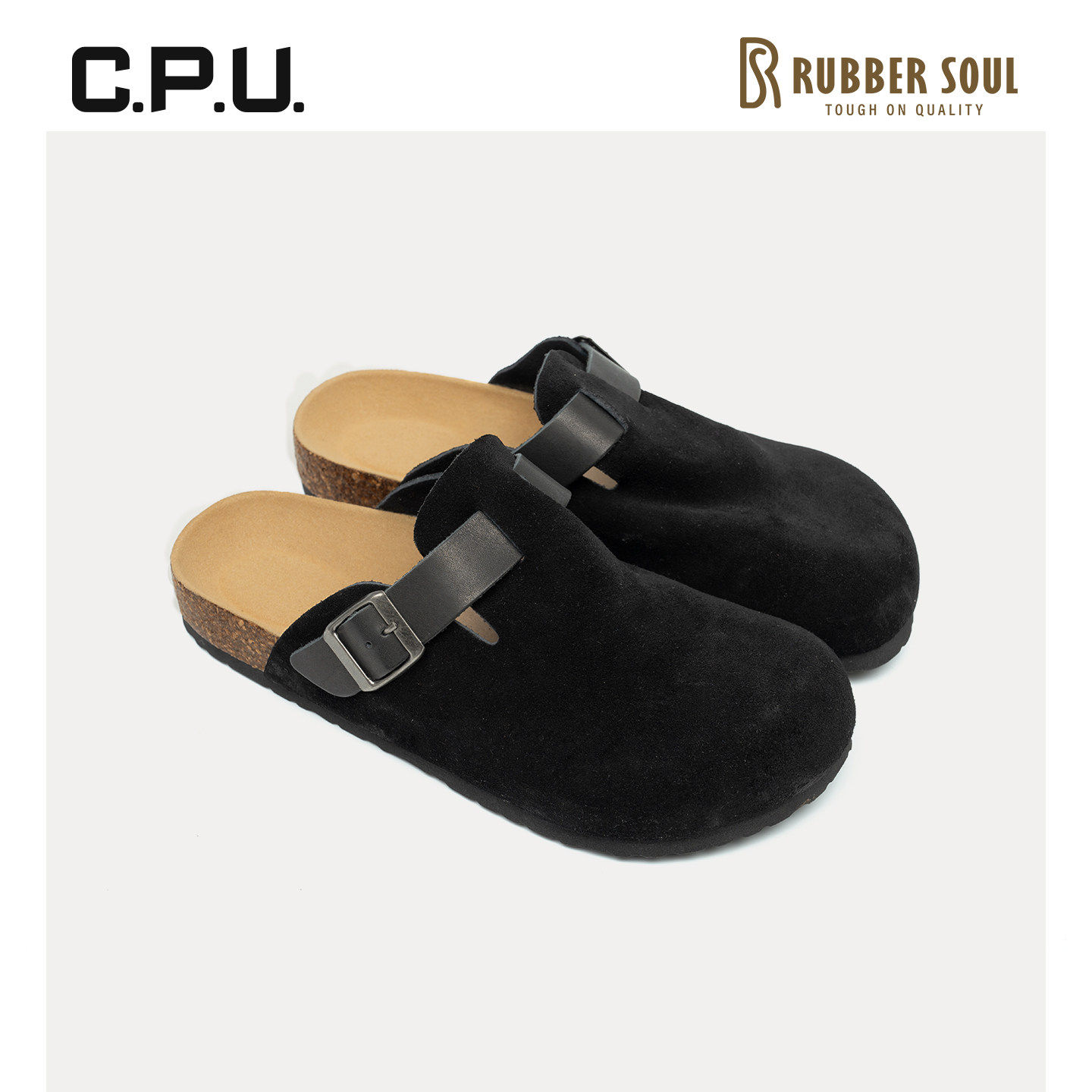 CPU男秋款新品牛皮拼色半包磨砂皮懒人一脚蹬平底舒适简约拖鞋RO,流行男鞋,软木鞋/勃肯鞋,淘宝优惠券,粉丝福利购,淘宝优惠卷