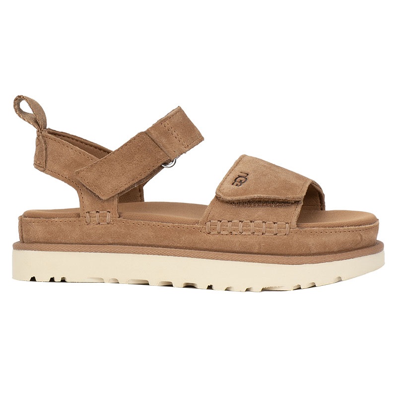 女士厚底凉鞋UGG增高魔术贴