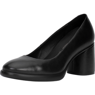 ECCO爱步女鞋雕塑奢华时尚通勤高跟鞋正装百搭粗跟漆皮鞋222603