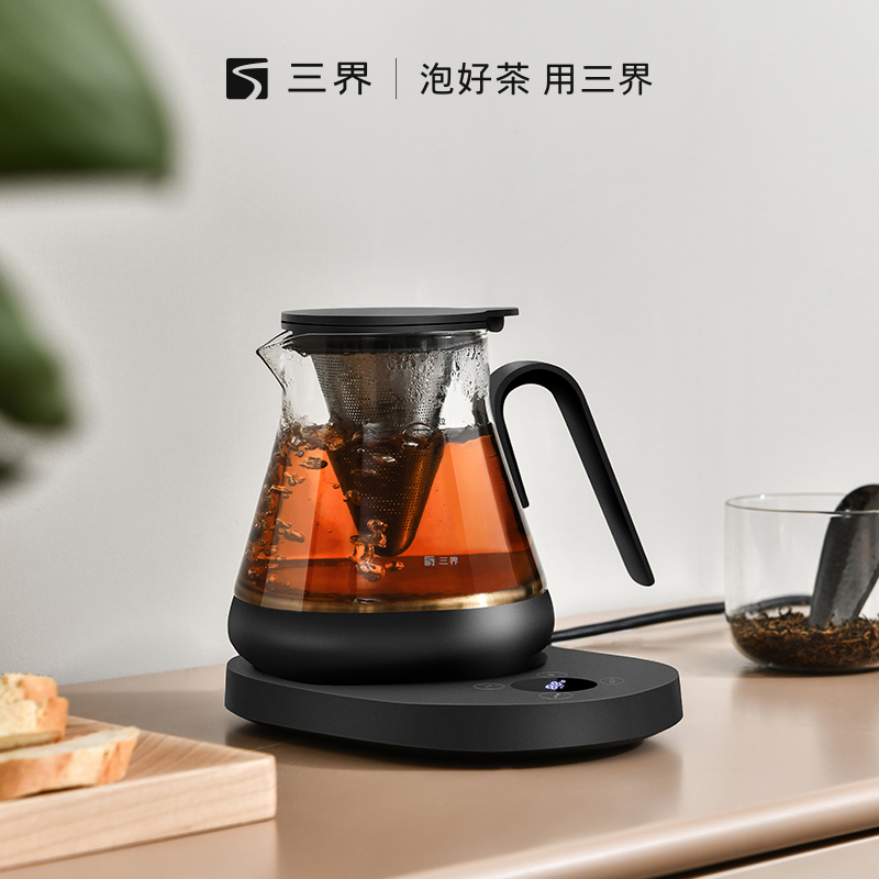 三界烧水煮茶器茶水分离玻璃烧水壶电茶炉家用办公煮茶炉保温套装