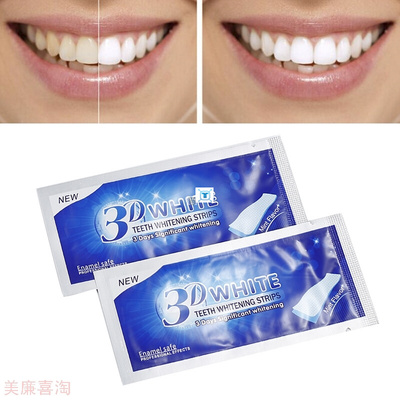 14pcs 3D White Gel Teeth Whitening Strips Tooth De