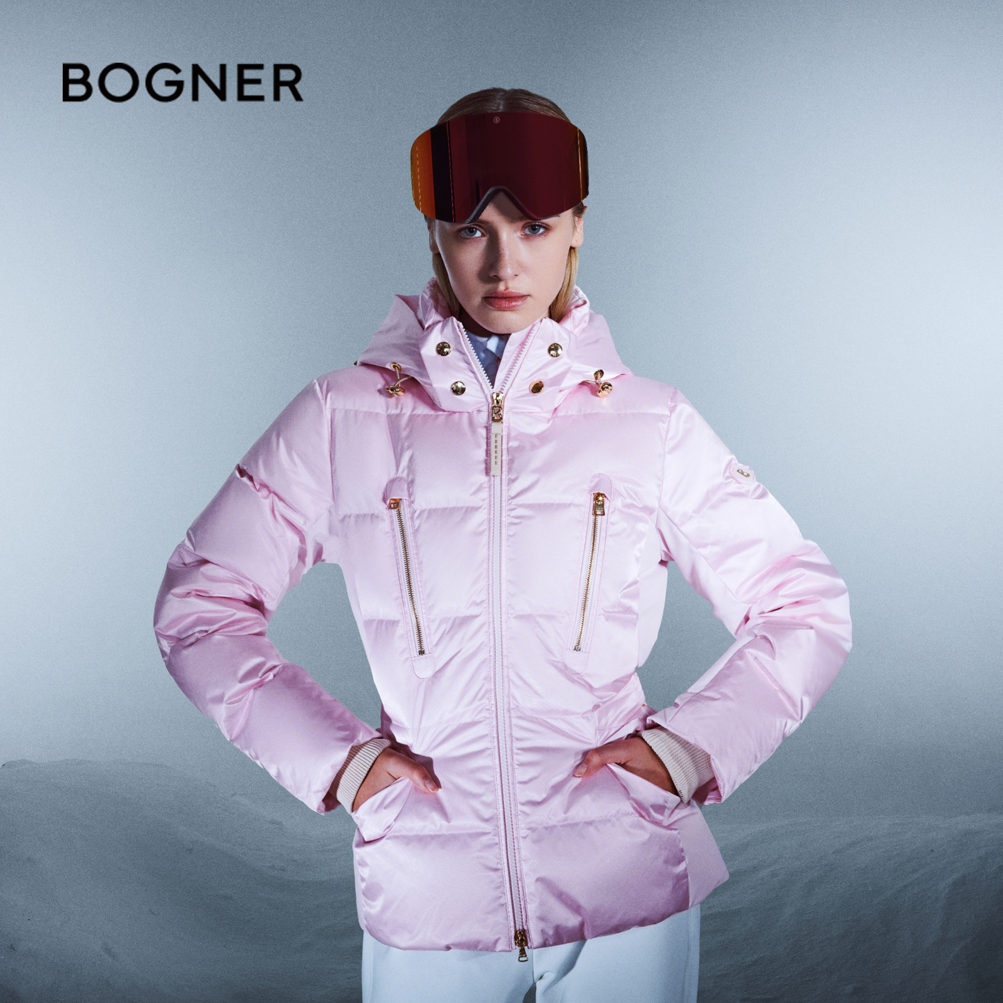 BOGNER博格纳 25秋冬新品鎏金雪缎SELIMA-D女士收腰鹅绒滑雪服