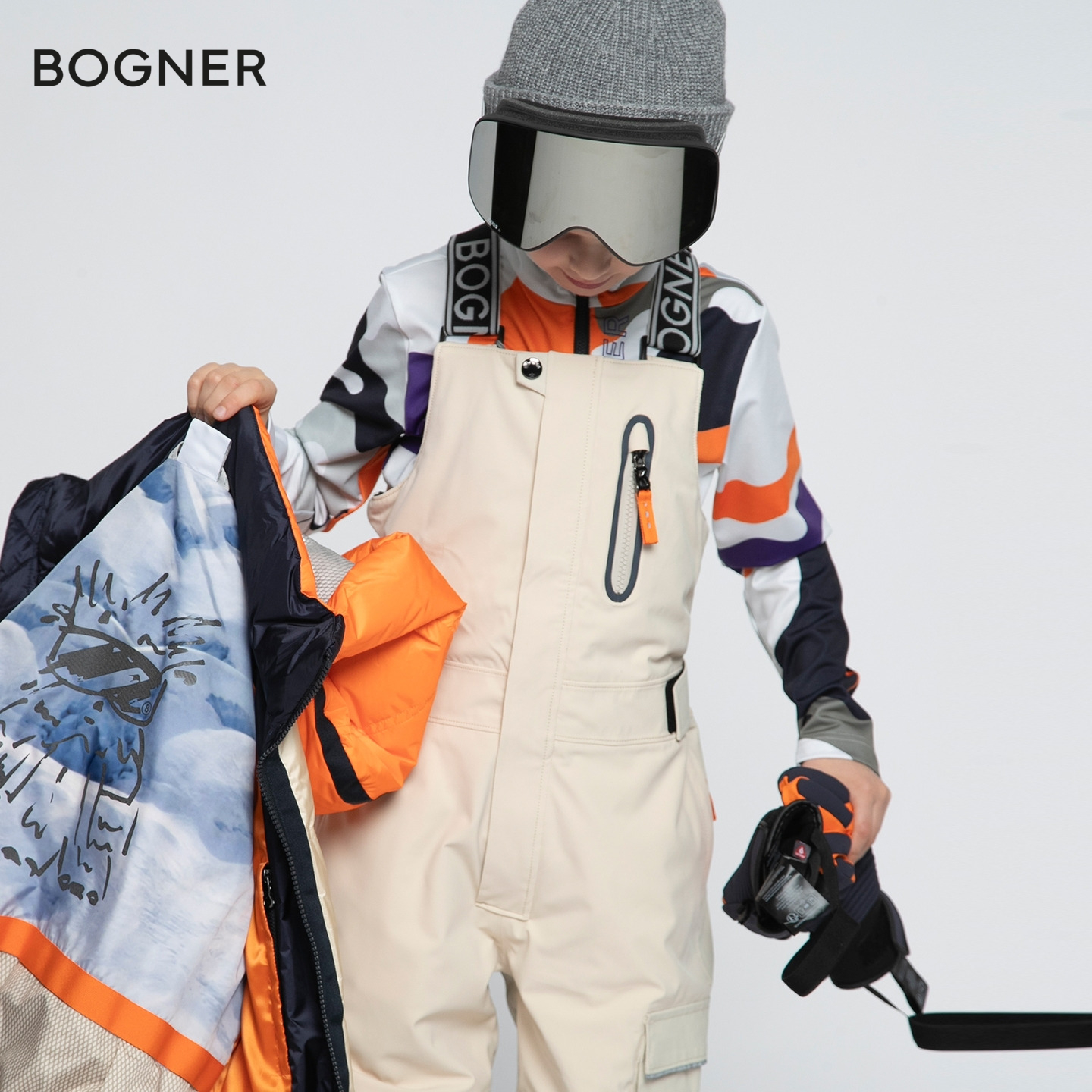 BOGNER博格纳 25秋冬新品ISI-T儿童四向弹力面料运动背带滑雪裤