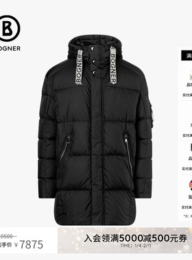 BOGNER博格纳 秋冬男士B-JACKET系列JONES-D宽松连帽中长款羽绒服