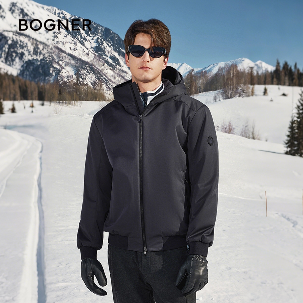 BOGNER博格纳 25秋冬新品VICK男士连帽保暖棉服外套