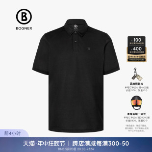 51122727 T恤高尔夫Polo衫 口短袖 BOGNER博格纳春夏男窄罗纹袖