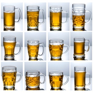 2pcs Glass mug bar water glass large with craft beer mug新款