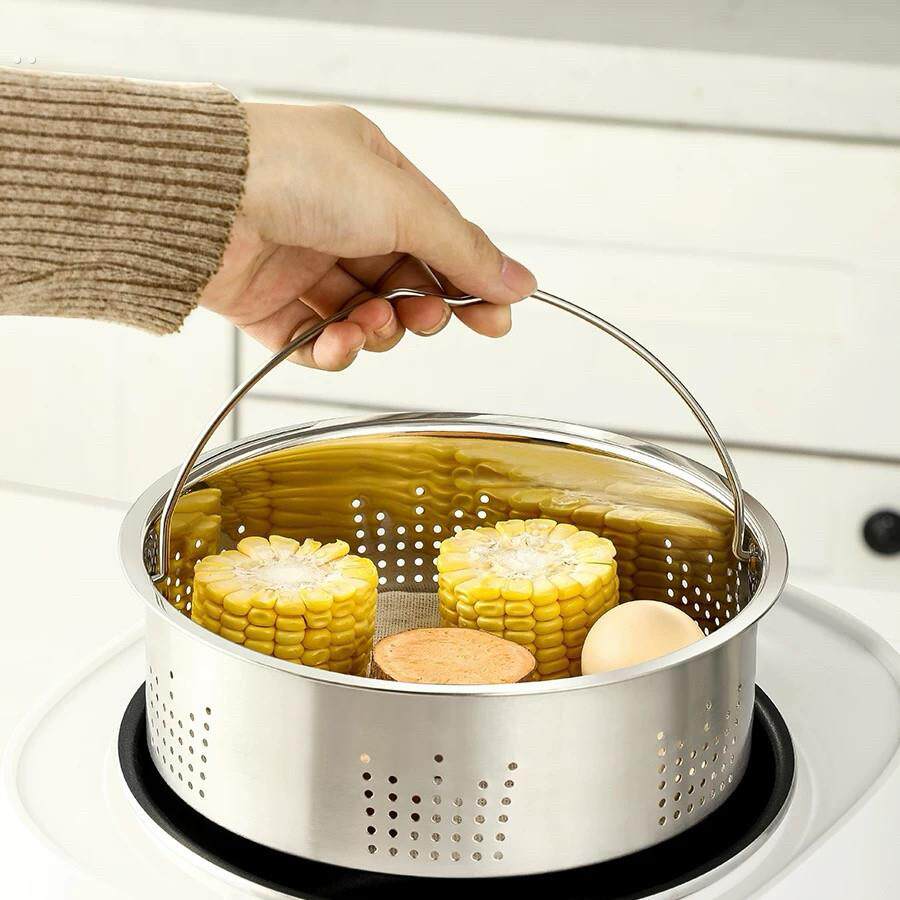 304不锈钢电饭煲蒸笼通用配件电煮锅蒸笼家用蒸格架电饭锅内蒸屉