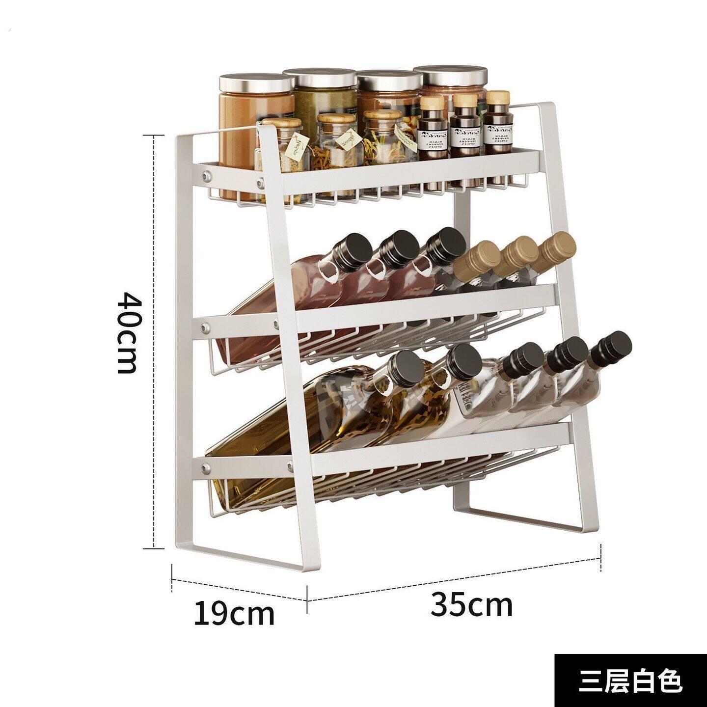 厨房置物架台面多功能斜放家用储物收纳调味品用品多层调味罐架