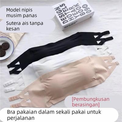 一次性内衣文胸旅游夏季薄款无肩带抹胸冰丝无痕聚拢胸罩免洗旅行