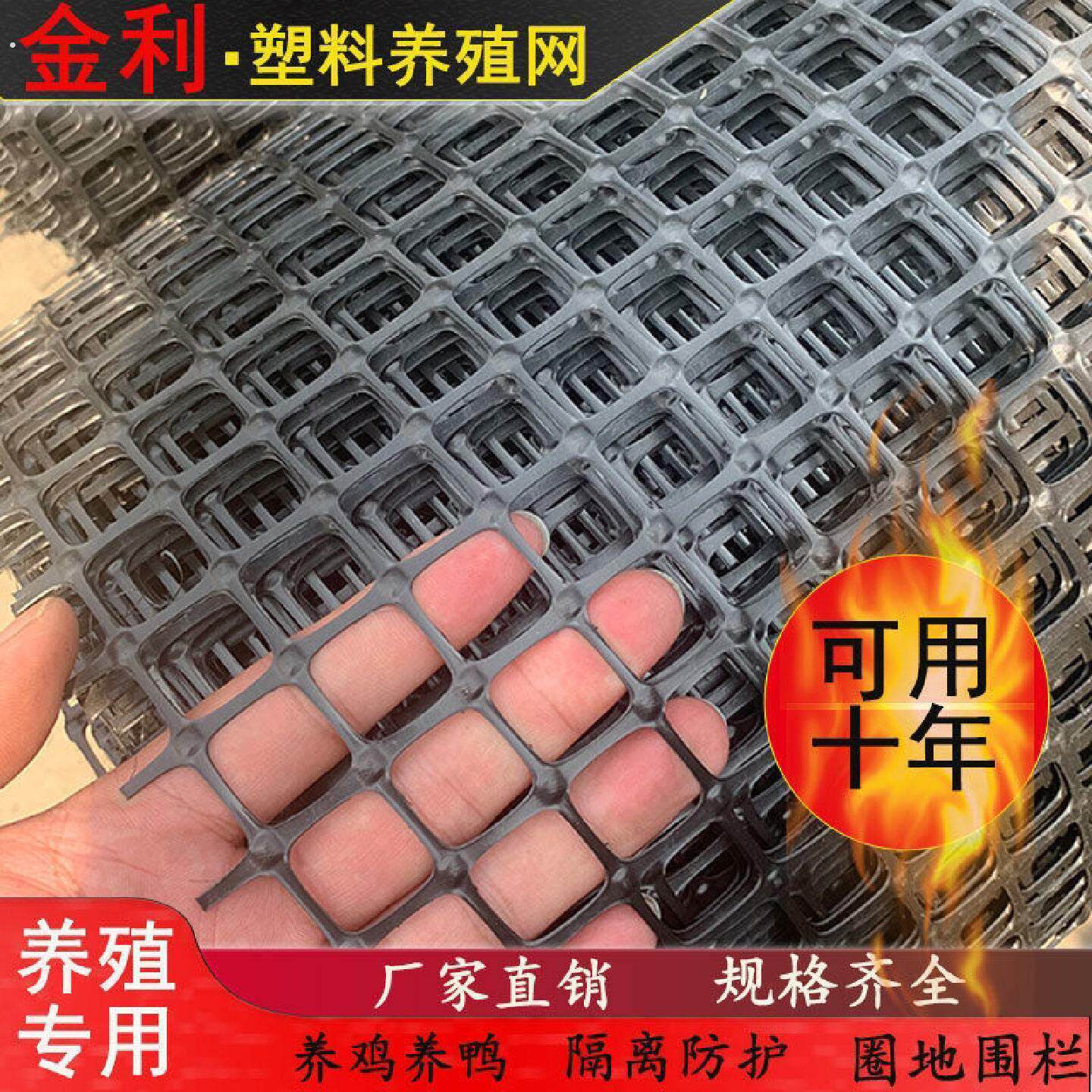 土工格栅塑料养殖网格养鸡养鸭围栏网防护网圈玉米防护网拦鸡漏粪