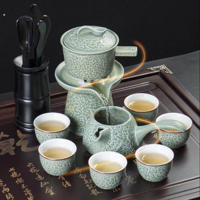 茶具套组家用泡茶壶石磨懒人陶瓷茶壶功夫茶杯半全自动泡茶器紫砂