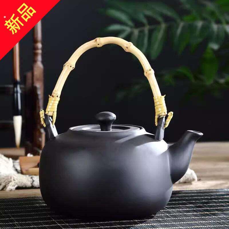 宜兴紫砂茶壶养生竹提梁壶功夫茶具煮茶器烧水壶陶瓷泡茶单壶陶壶