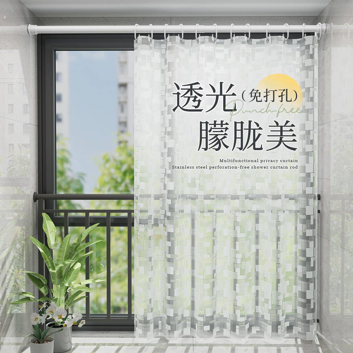 室外防风卷帘阳台封窗防尘免打孔透明户外简易遮挡遮雨拉卷帘防雨