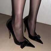 欧美辣妹黑色尖头高跟鞋 一字扣带凉鞋 中跟性感小众单鞋 女金属法式