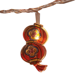 新年红灯笼小彩灯led闪灯串2026新款过马年阳台挂件福字氛围装饰