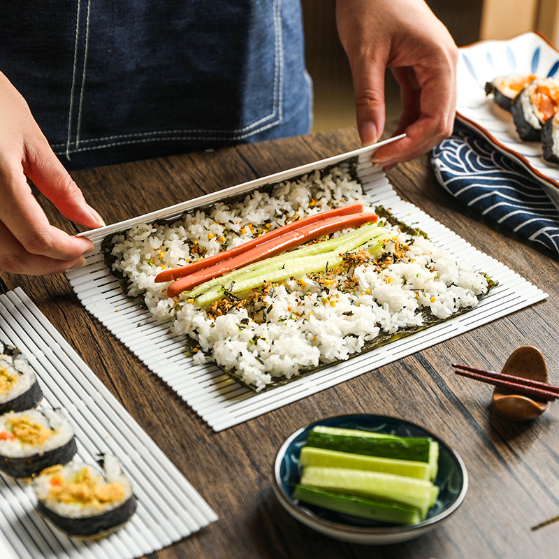 食品级寿司模具家用紫菜包饭卷帘塑料饭团海苔专用卷帘材料工具