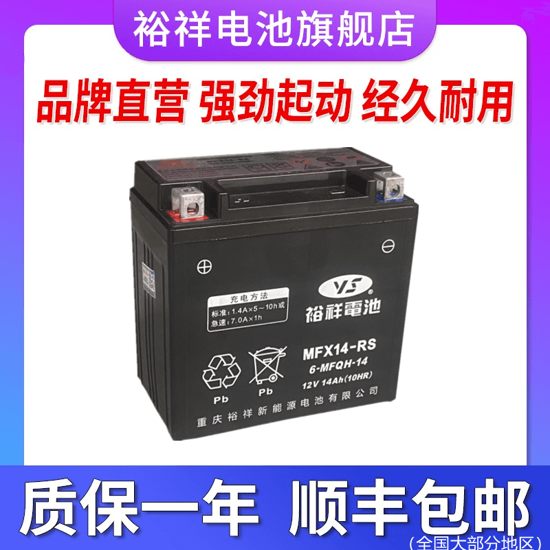 裕祥大排量宝马哈雷摩托车电池
