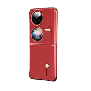 适用于华为pocket2折叠屏手机壳真皮男女LEM-AL00新款手腕带保护套pocket 2折叠支架奢华个性磨砂防滑限量版