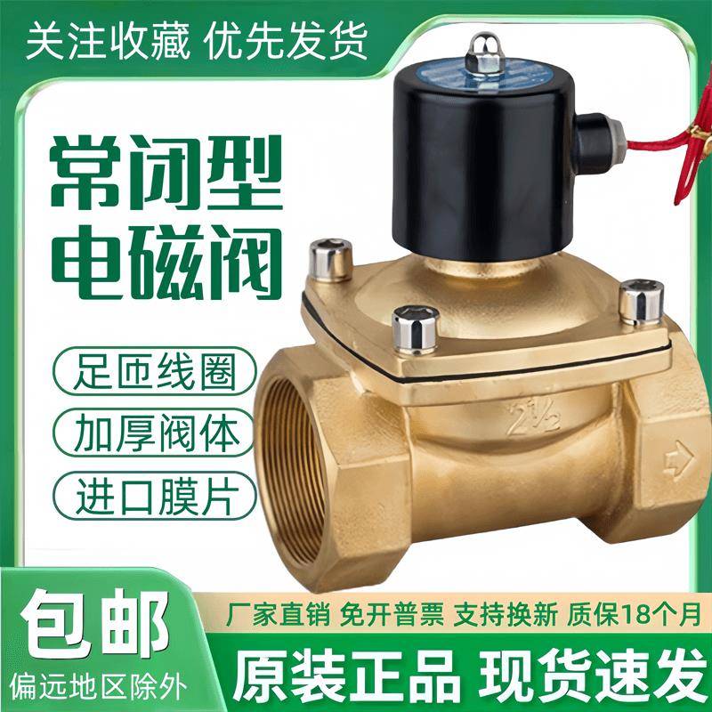 常闭电磁阀水阀气阀TXPC 2W650-65 AC220V DC24V控制阀DN65开关阀