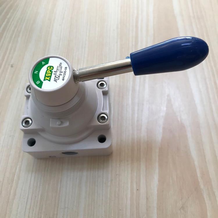 XGPC气动手转阀4HV200-08 4HV300-10 VH210-08三位四通手板阀门