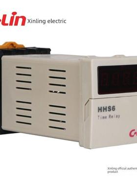 Xinling Hhs6数字显示时间继电器Ac220V Dc24V带底座