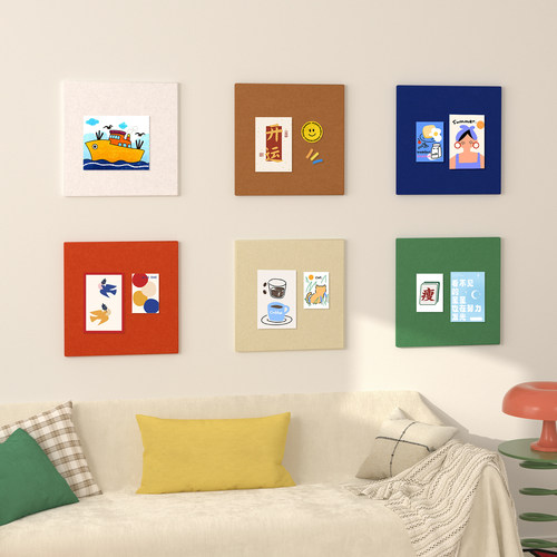 格里旺美式氛围感毛毡墙贴