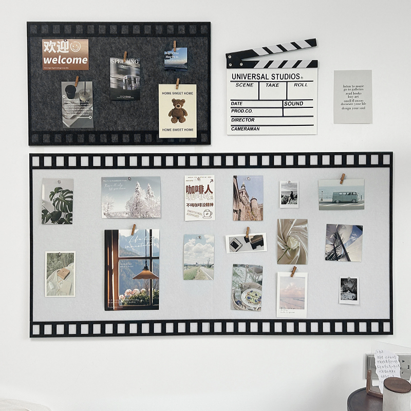 格里旺毛毡照片墙自粘装饰